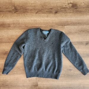 Polo by Ralph Lauren Gray V-Neck Sweater